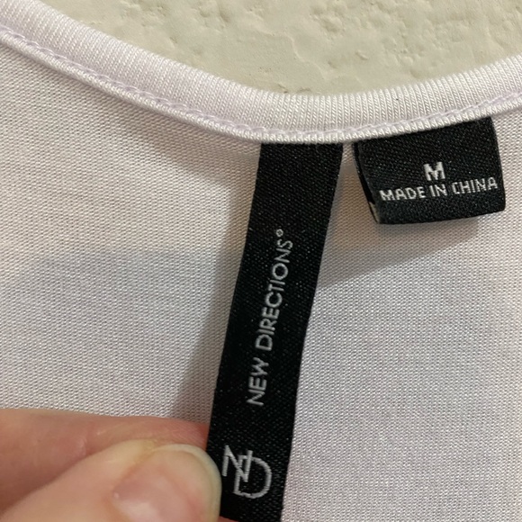 NWT New Directions M White Blouse - Picture 5 of 10